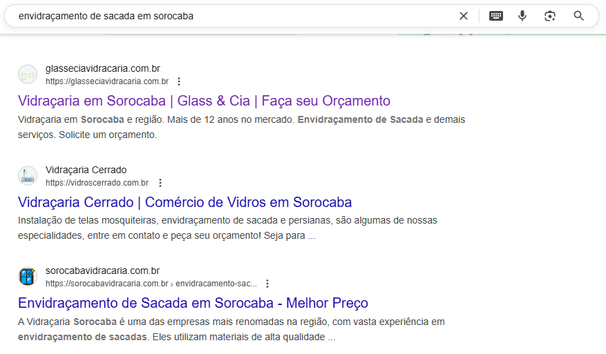 seo para vidraçarias
