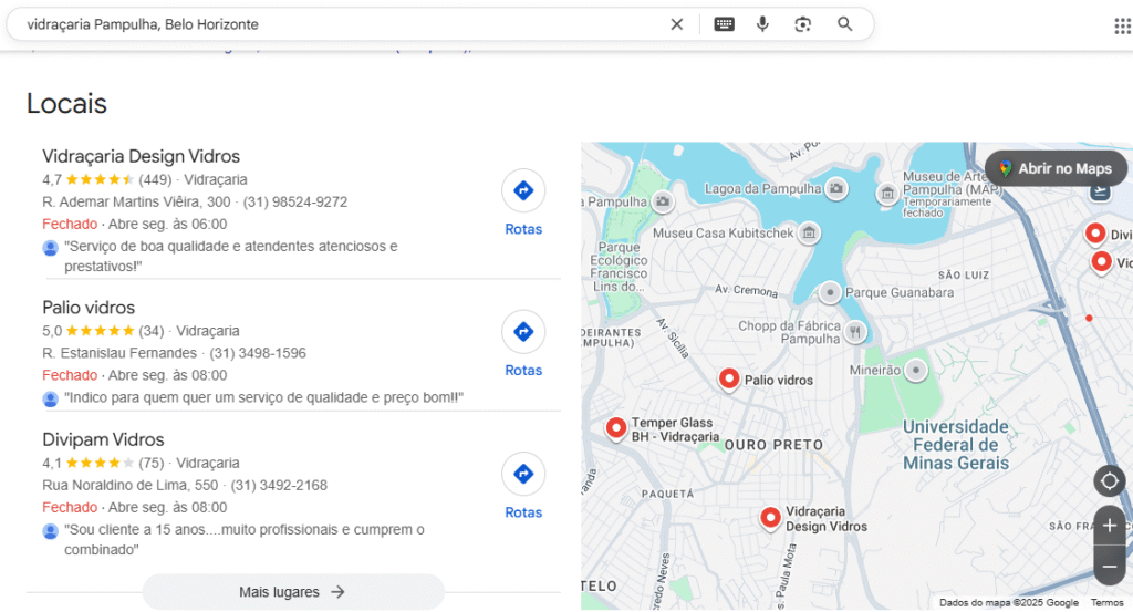 mais vendas para vidraçaria